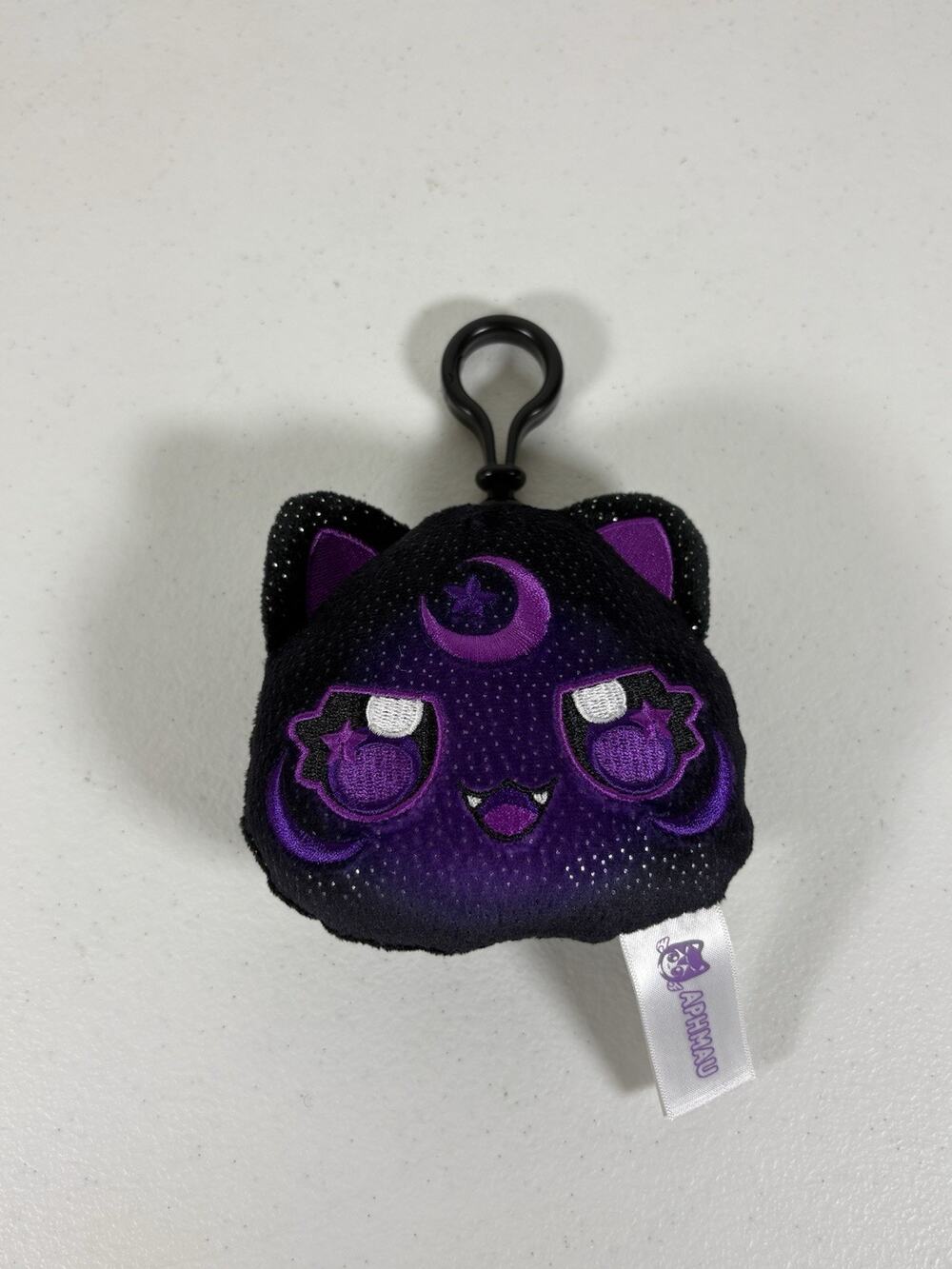 Aphmau MeeMeows Mystery Cat Plush Dark Cat Moon Elemental Keychain